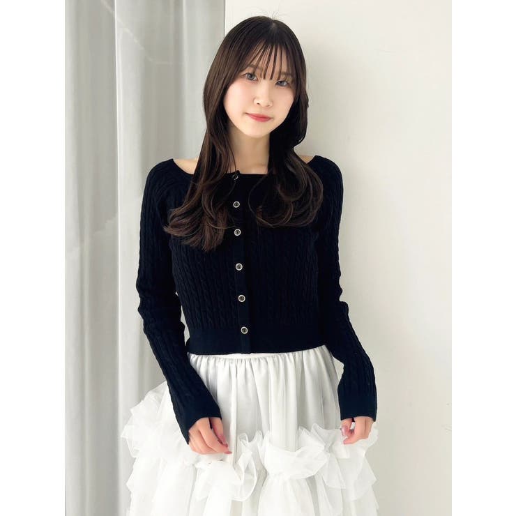 ミニケーブルスクエアニットトップス | dazzlin | 詳細画像39 