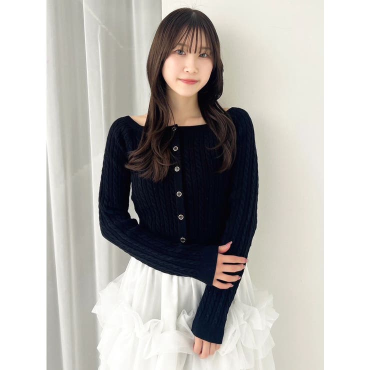 ミニケーブルスクエアニットトップス | dazzlin | 詳細画像40 