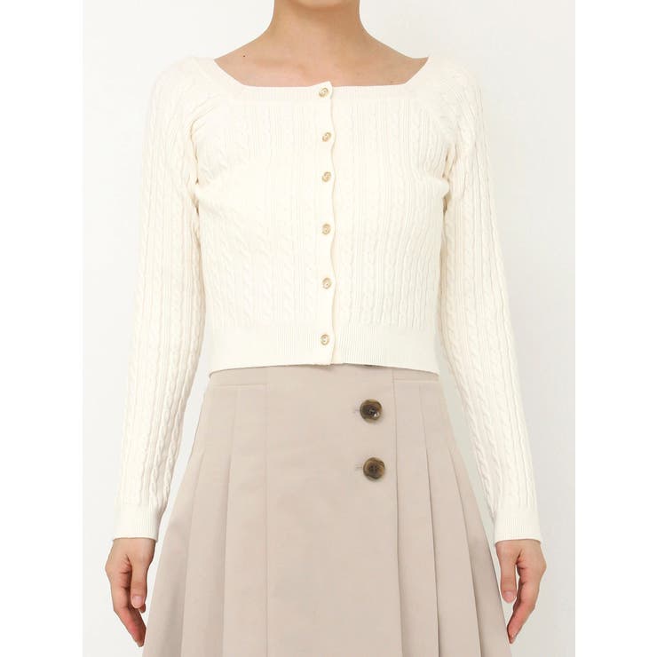 ミニケーブルスクエアニットトップス | dazzlin | 詳細画像45 