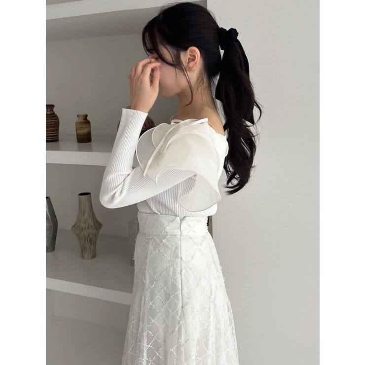 アームリボンリブプルオーバー | dazzlin | 詳細画像14 