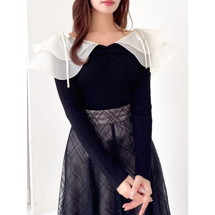 アームリボンリブプルオーバー | dazzlin | 詳細画像4 