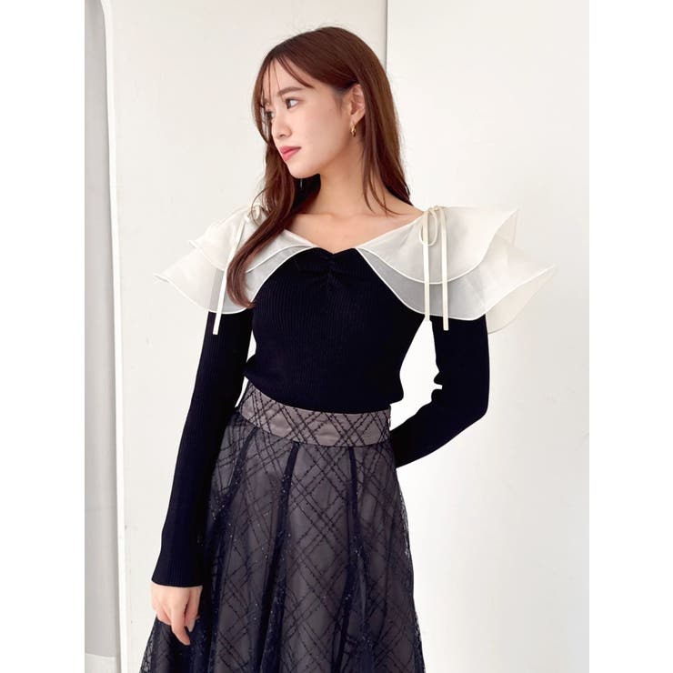 アームリボンリブプルオーバー | dazzlin | 詳細画像5 