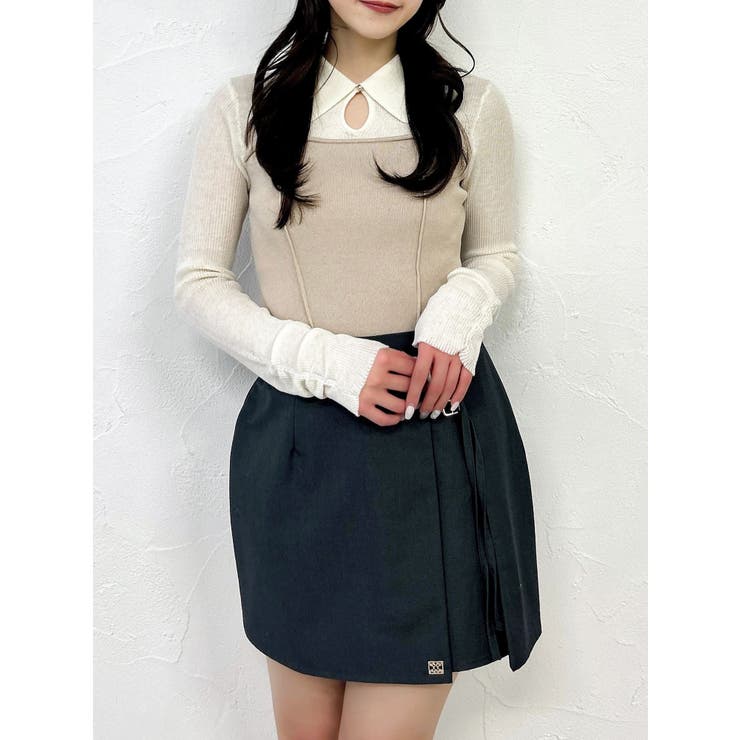 シアーレイヤードライクニットトップス | dazzlin | 詳細画像16 