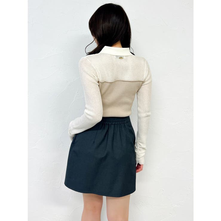 シアーレイヤードライクニットトップス | dazzlin | 詳細画像18 