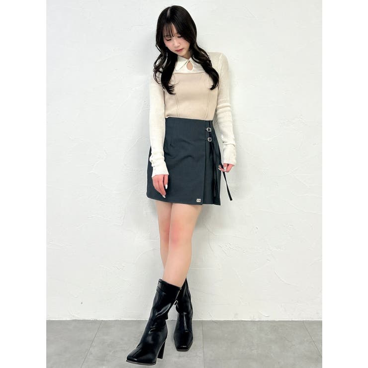 シアーレイヤードライクニットトップス | dazzlin | 詳細画像21 