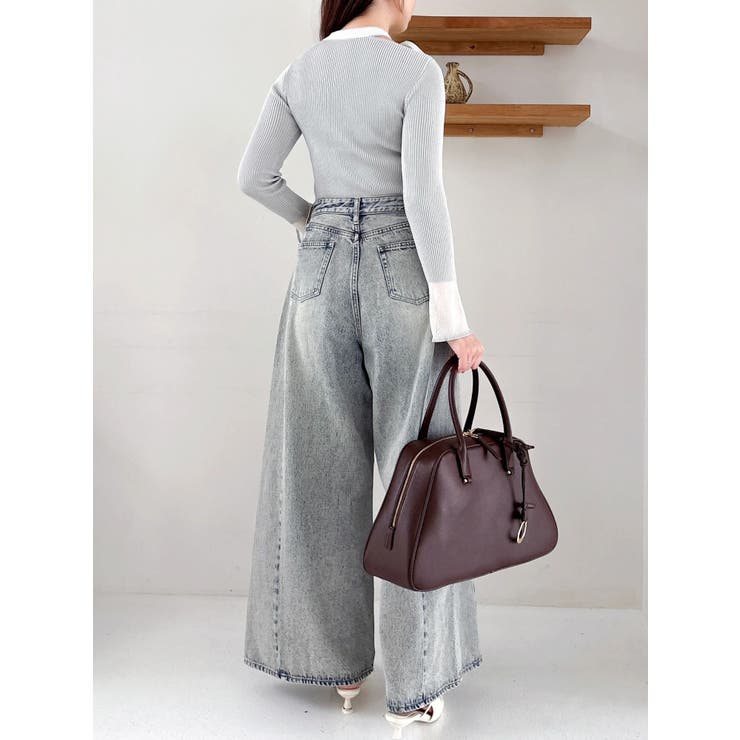 ビッグリボンシアーカフスニットトップス | dazzlin | 詳細画像18 