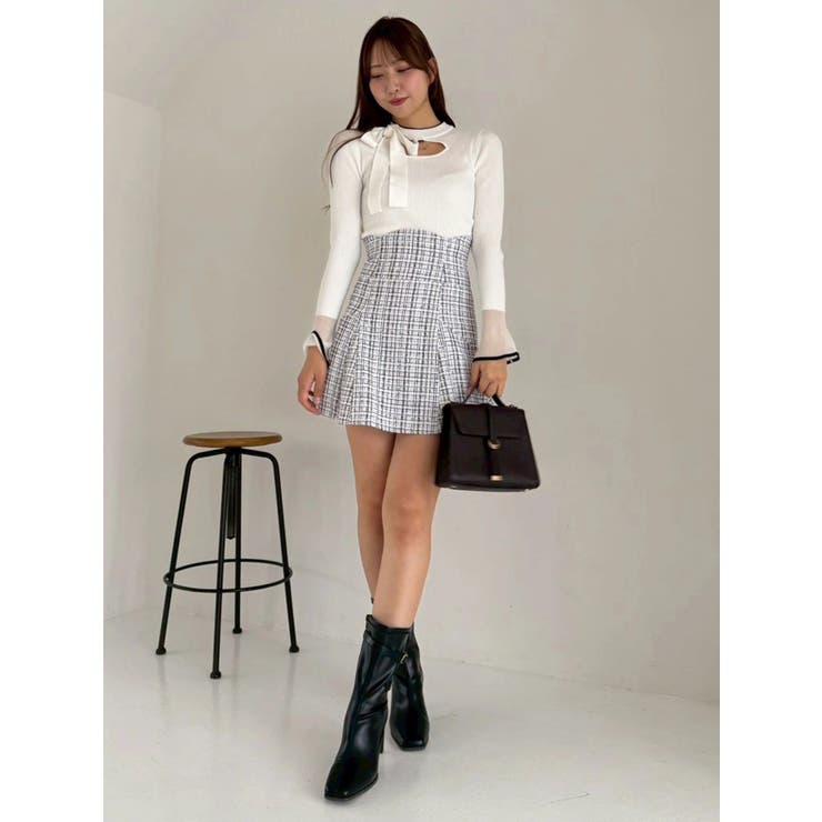 ビッグリボンシアーカフスニットトップス | dazzlin | 詳細画像23 