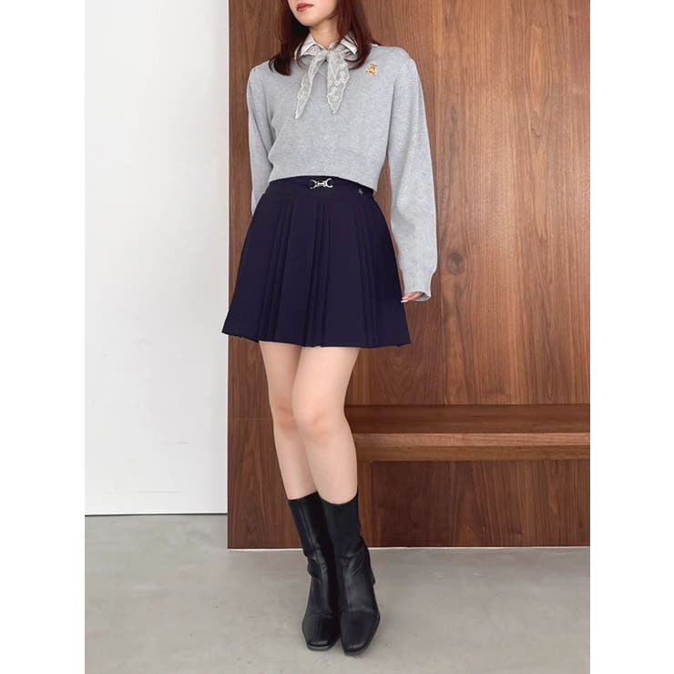 【POLO BCSコラボ】レーススカーフベア刺繍ニットトップス | dazzlin | 詳細画像10 