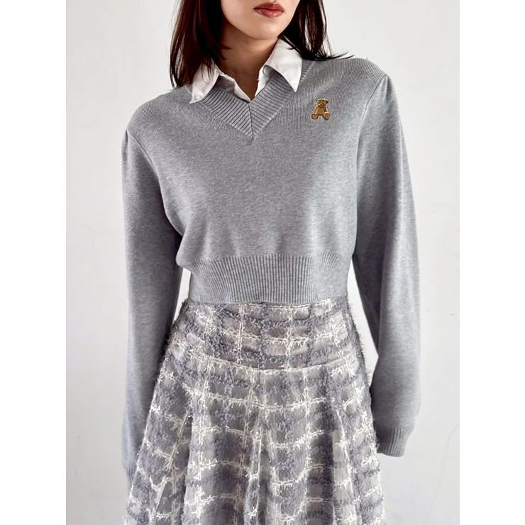 【POLO BCSコラボ】レーススカーフベア刺繍ニットトップス | dazzlin | 詳細画像13 