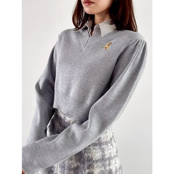 【POLO BCSコラボ】レーススカーフベア刺繍ニットトップス | dazzlin | 詳細画像15 