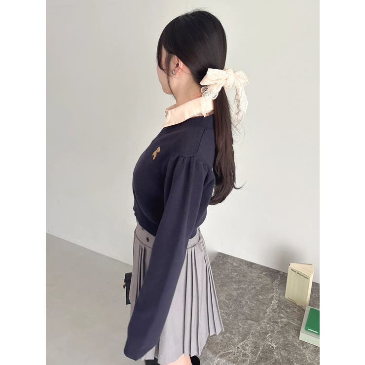 【POLO BCSコラボ】レーススカーフベア刺繍ニットトップス | dazzlin | 詳細画像22 