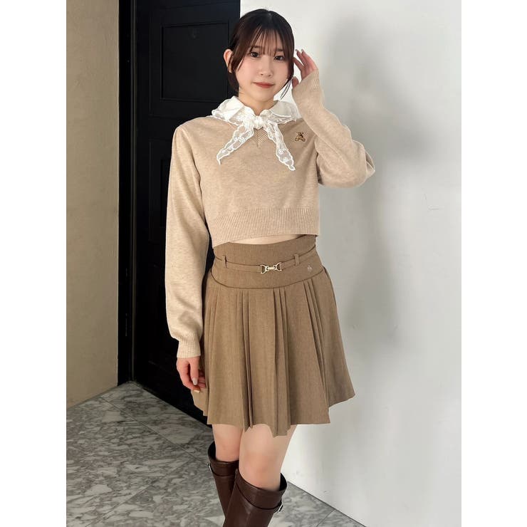 【POLO BCSコラボ】レーススカーフベア刺繍ニットトップス | dazzlin | 詳細画像26 