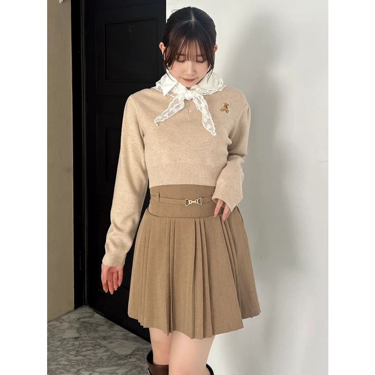 【POLO BCSコラボ】レーススカーフベア刺繍ニットトップス | dazzlin | 詳細画像28 