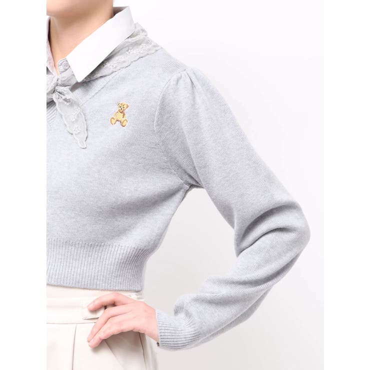 【POLO BCSコラボ】レーススカーフベア刺繍ニットトップス | dazzlin | 詳細画像35 