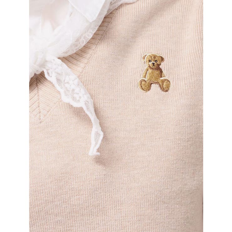 【POLO BCSコラボ】レーススカーフベア刺繍ニットトップス | dazzlin | 詳細画像43 