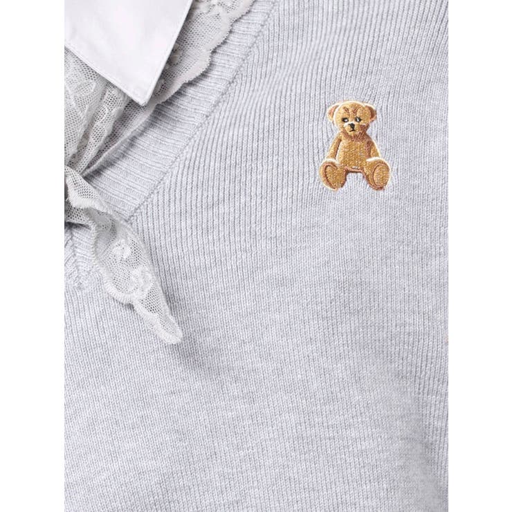 【POLO BCSコラボ】レーススカーフベア刺繍ニットトップス | dazzlin | 詳細画像44 