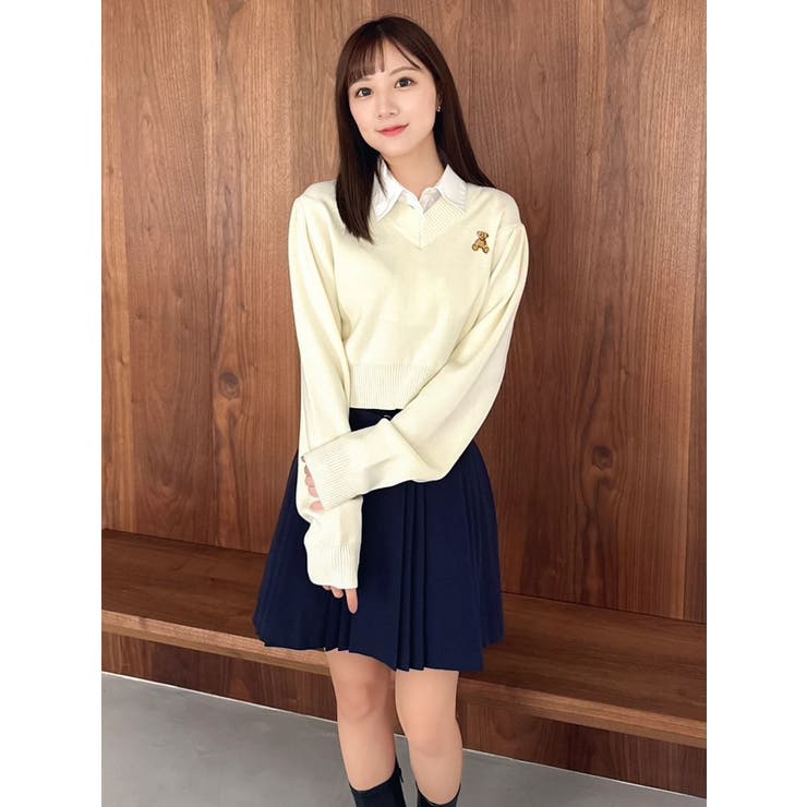 【POLO BCSコラボ】レーススカーフベア刺繍ニットトップス | dazzlin | 詳細画像5 