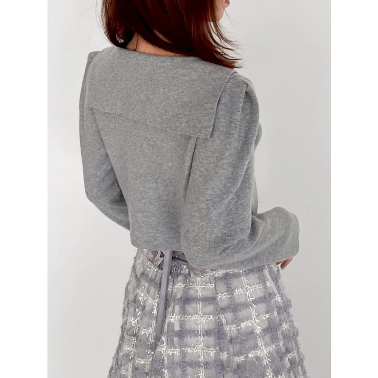 【POLO BCSコラボ】テーラーカラーニットトップス ※BROWN | dazzlin | 詳細画像12 