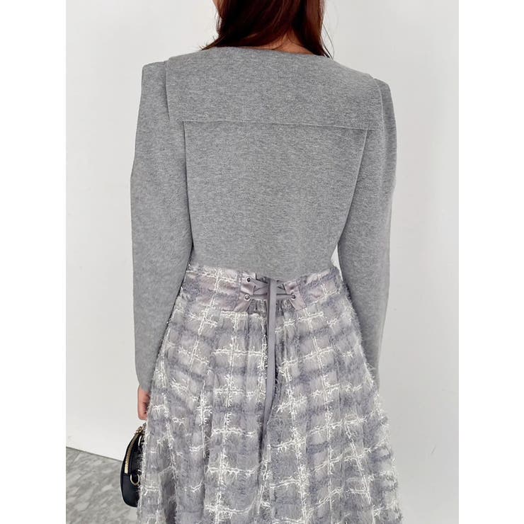 【POLO BCSコラボ】テーラーカラーニットトップス ※BROWN | dazzlin | 詳細画像13 