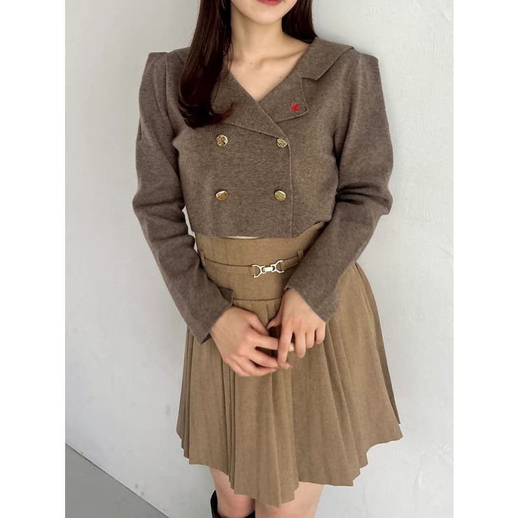 【POLO BCSコラボ】テーラーカラーニットトップス ※BROWN | dazzlin | 詳細画像18 