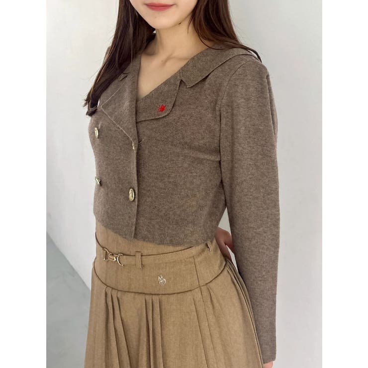 【POLO BCSコラボ】テーラーカラーニットトップス ※BROWN | dazzlin | 詳細画像19 