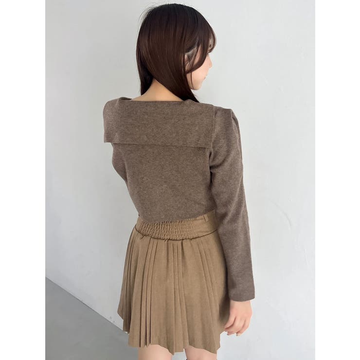 【POLO BCSコラボ】テーラーカラーニットトップス ※BROWN | dazzlin | 詳細画像20 