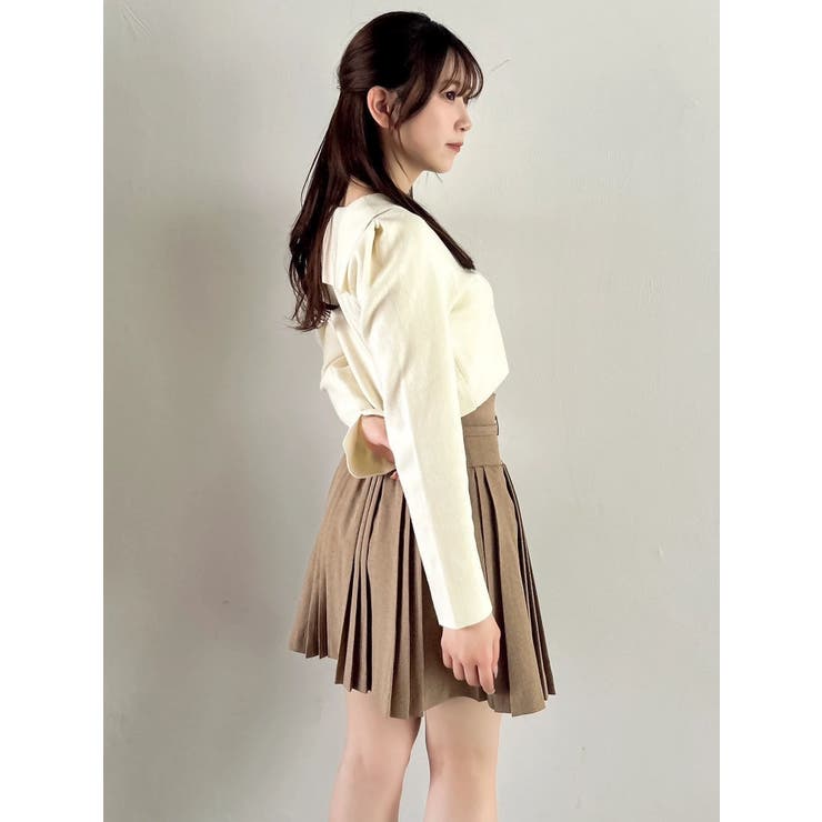 【POLO BCSコラボ】テーラーカラーニットトップス ※BROWN | dazzlin | 詳細画像4 