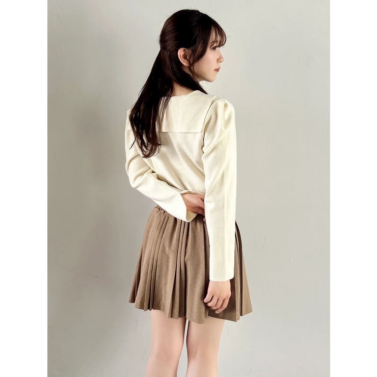 【POLO BCSコラボ】テーラーカラーニットトップス ※BROWN | dazzlin | 詳細画像5 