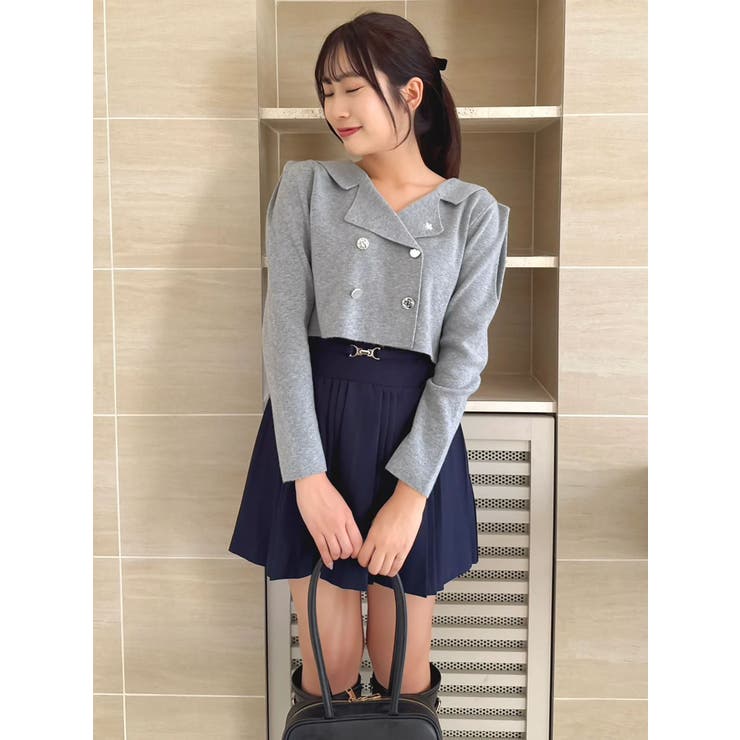 【POLO BCSコラボ】テーラーカラーニットトップス ※BROWN | dazzlin | 詳細画像7 