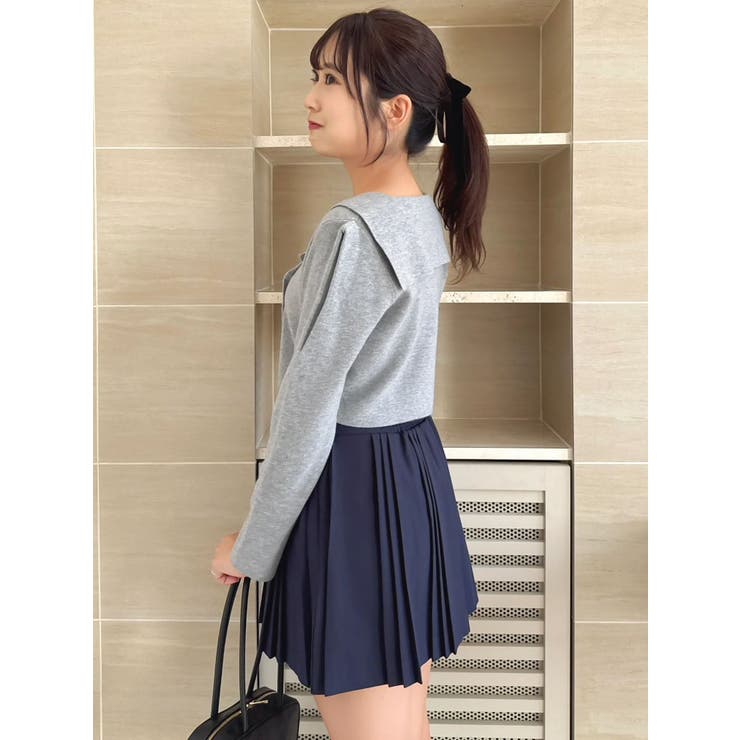 【POLO BCSコラボ】テーラーカラーニットトップス ※BROWN | dazzlin | 詳細画像9 