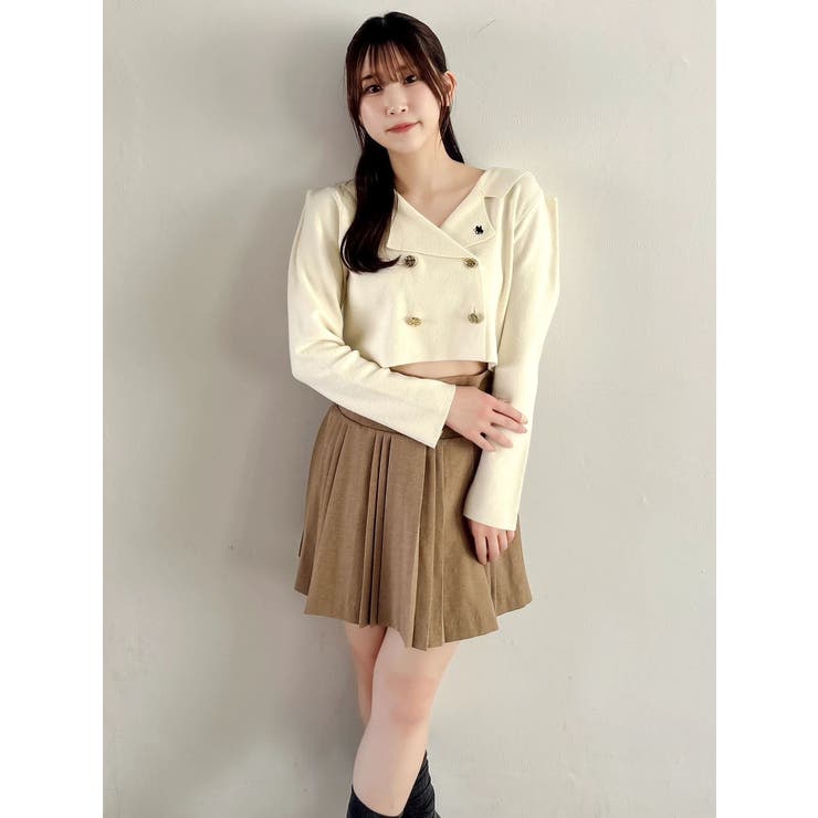 アイボリー | 【POLO BCSコラボ】テーラーカラーニットトップス ※BROWN | dazzlin