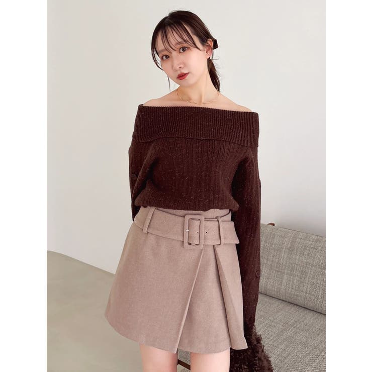 【久間田琳加コラボ】オフショルオーバーニットトップス | dazzlin | 詳細画像20 