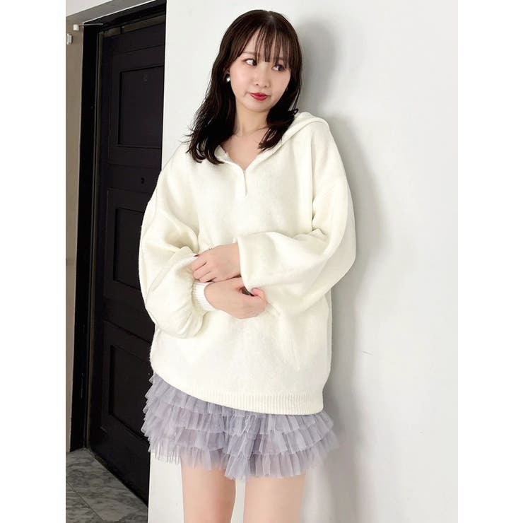 【吉田朱里】リラックスニットフーディ | dazzlin | 詳細画像19 