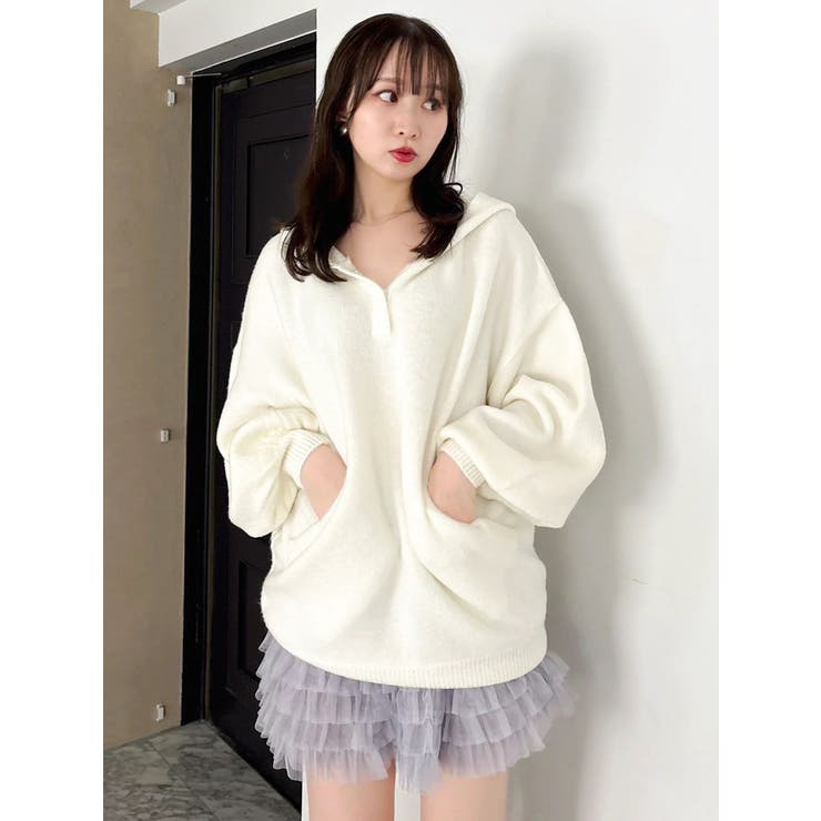 【吉田朱里】リラックスニットフーディ | dazzlin | 詳細画像20 