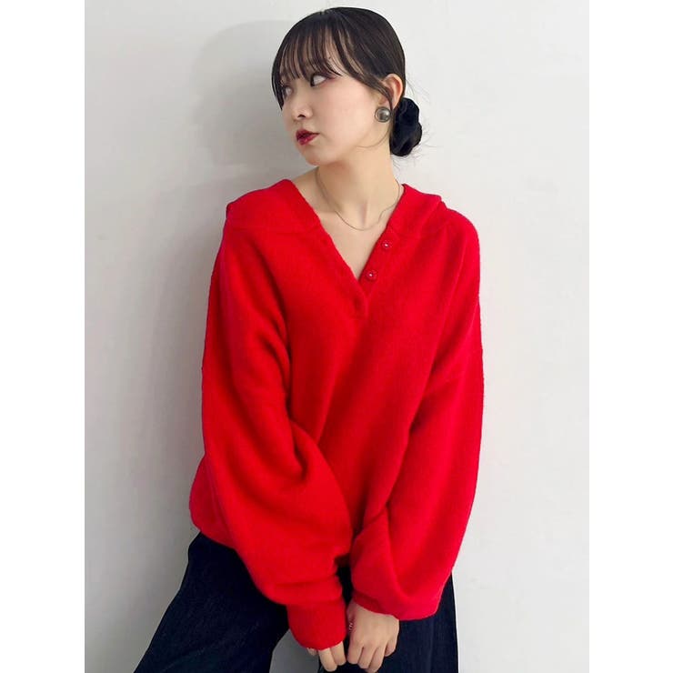 【吉田朱里】リラックスニットフーディ | dazzlin | 詳細画像27 