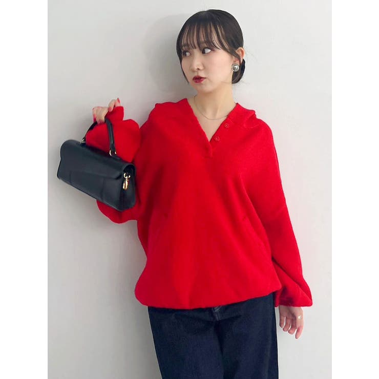 【吉田朱里】リラックスニットフーディ | dazzlin | 詳細画像29 