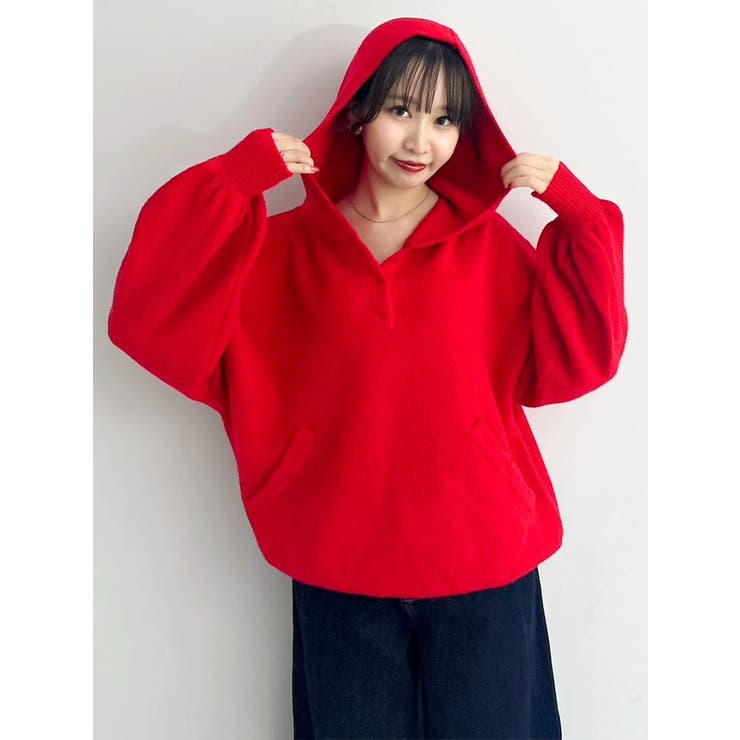 【吉田朱里】リラックスニットフーディ | dazzlin | 詳細画像30 