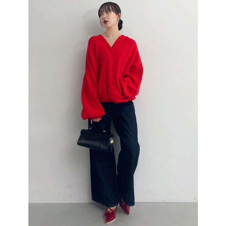 【吉田朱里】リラックスニットフーディ | dazzlin | 詳細画像34 