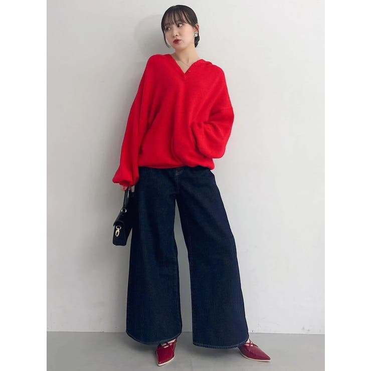 【吉田朱里】リラックスニットフーディ | dazzlin | 詳細画像35 