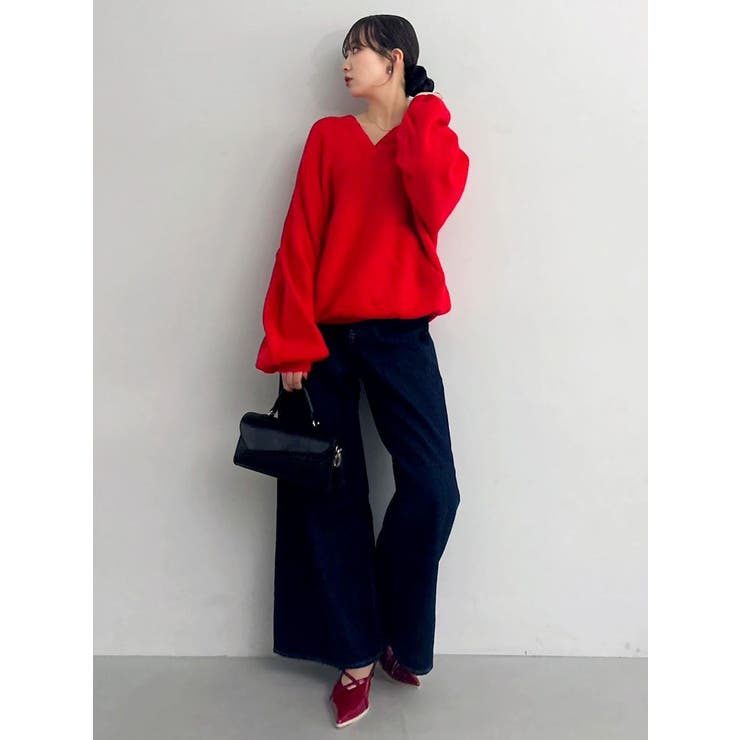 【吉田朱里】リラックスニットフーディ | dazzlin | 詳細画像36 