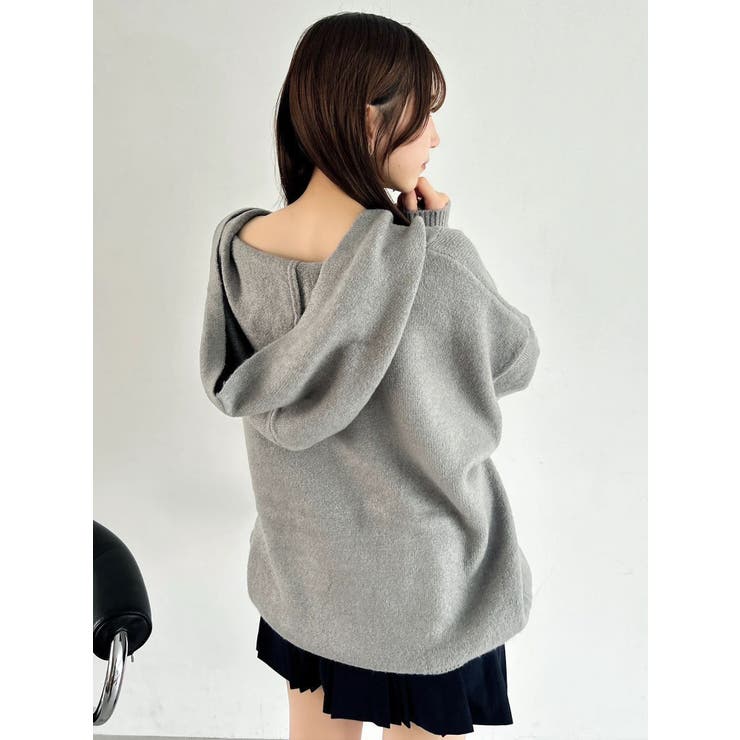 【吉田朱里】リラックスニットフーディ | dazzlin | 詳細画像41 