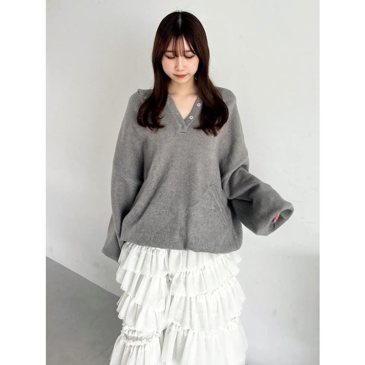 【吉田朱里】リラックスニットフーディ | dazzlin | 詳細画像45 