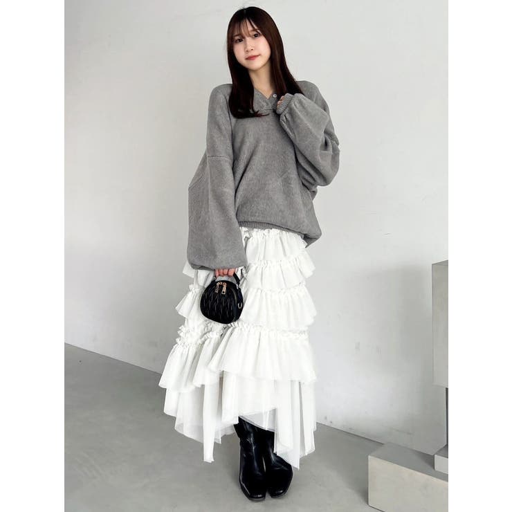 【吉田朱里】リラックスニットフーディ | dazzlin | 詳細画像50 