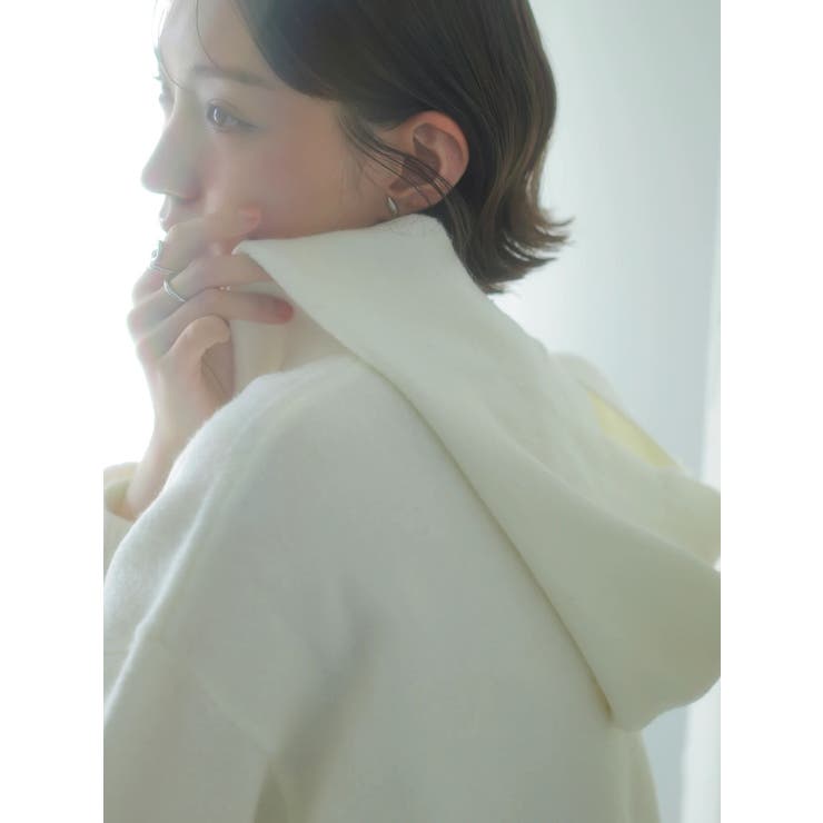 オフホワイト | 【吉田朱里】リラックスニットフーディ | dazzlin