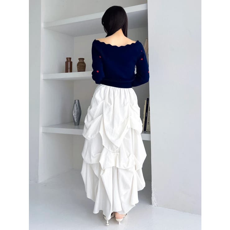 オフショルスカラップハートニット | dazzlin | 詳細画像10 