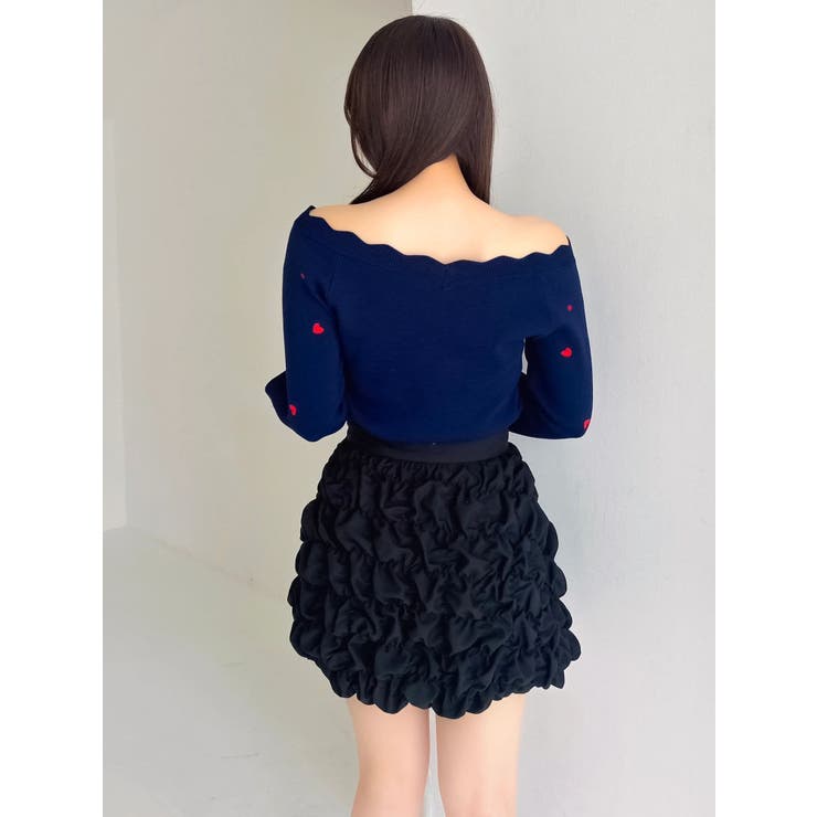 オフショルスカラップハートニット | dazzlin | 詳細画像13 