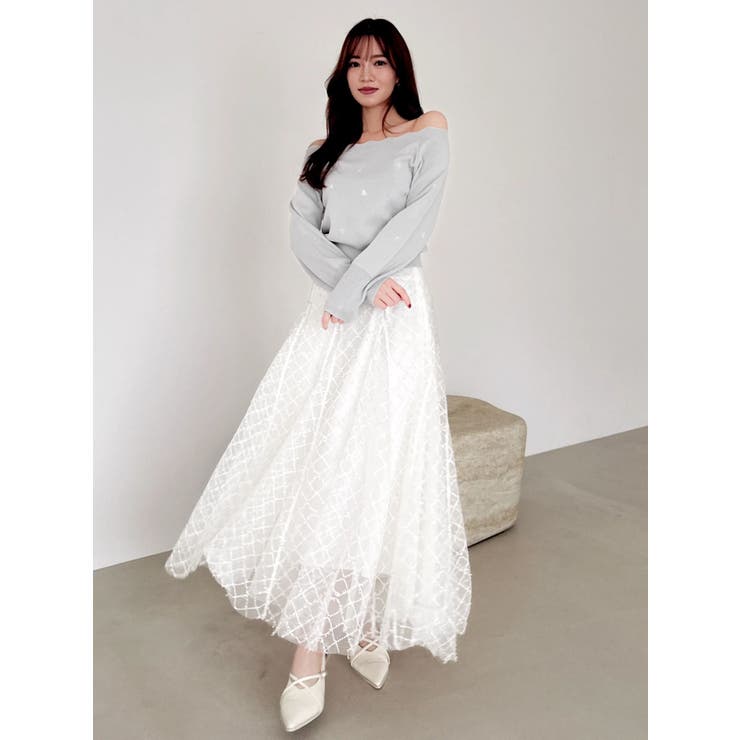 オフショルスカラップハートニット | dazzlin | 詳細画像19 