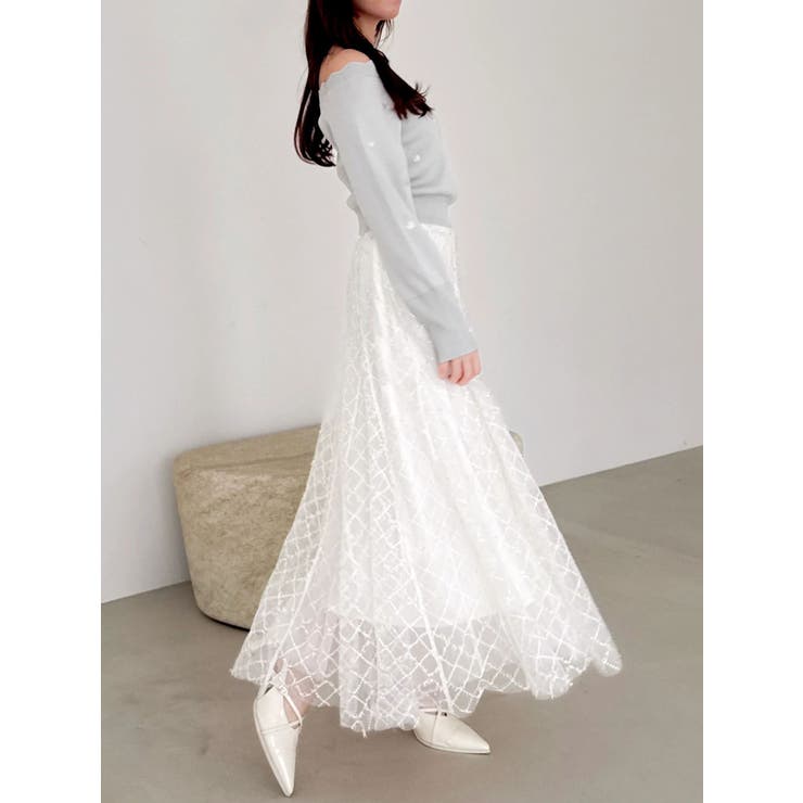 オフショルスカラップハートニット | dazzlin | 詳細画像21 