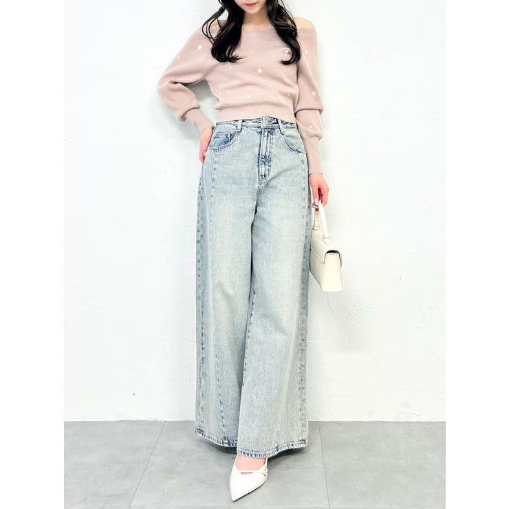 オフショルスカラップハートニット | dazzlin | 詳細画像37 