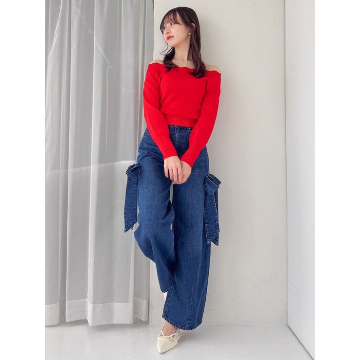 オフショルスカラップハートニット | dazzlin | 詳細画像42 